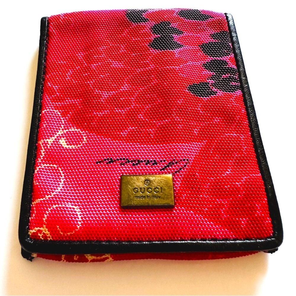 Tom Ford Gucci Red/Pink Print Logo Condom Wallet 1998-2000 HTF Collector’s Piece